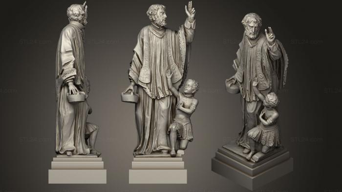 Статуи античные и исторические (Статуя 12, STKA_1495) 3D модель для ЧПУ станка